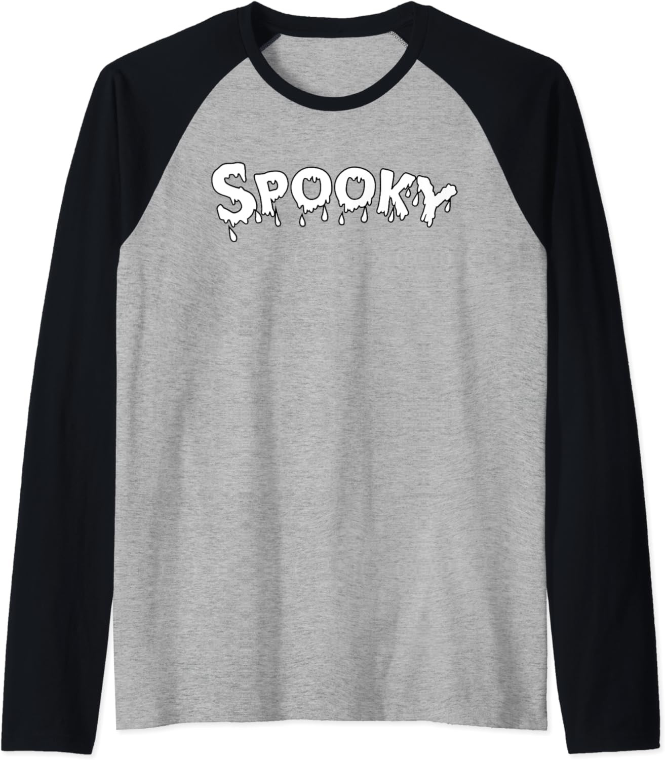 Spooky Halloween Writing For Women, Men & Kids On Halloween Raglan Baseball Tee