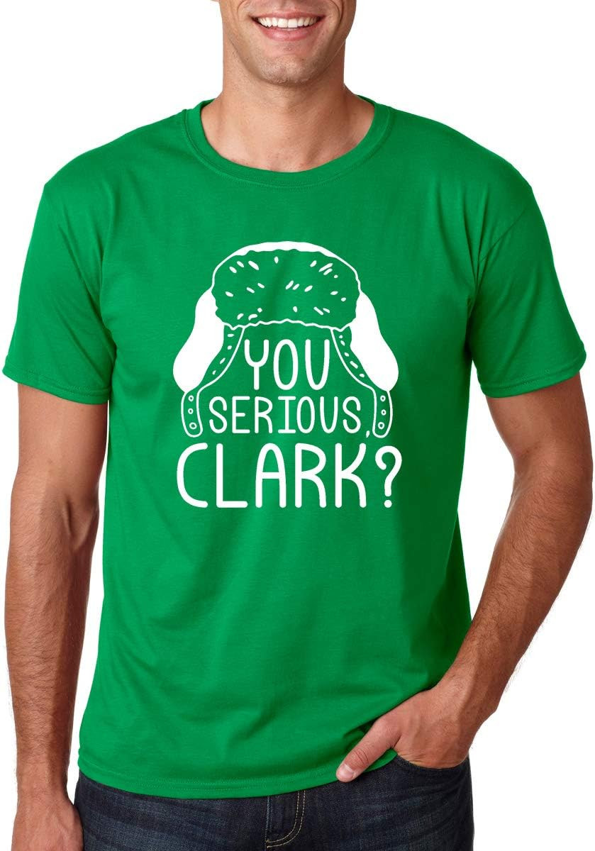 You Serious Clark? Hat - Chirstmas Holiday - Merry Xmas Family Vacation - Men's Tshirt (Kelly Green, Small)