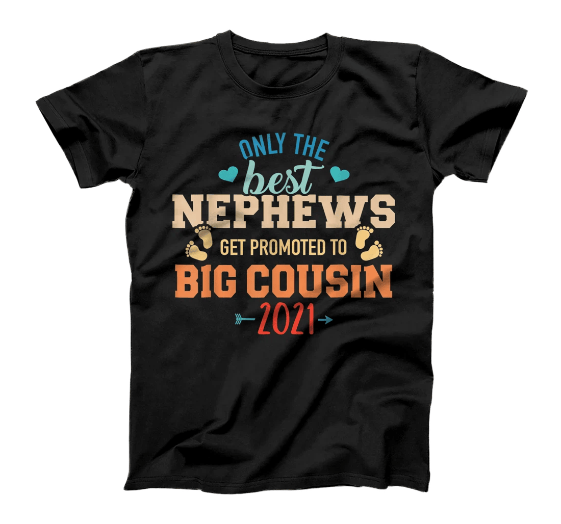 Ph New Big Cousin 2021 Nephew Gift Gender Reveal Party T-Shirt