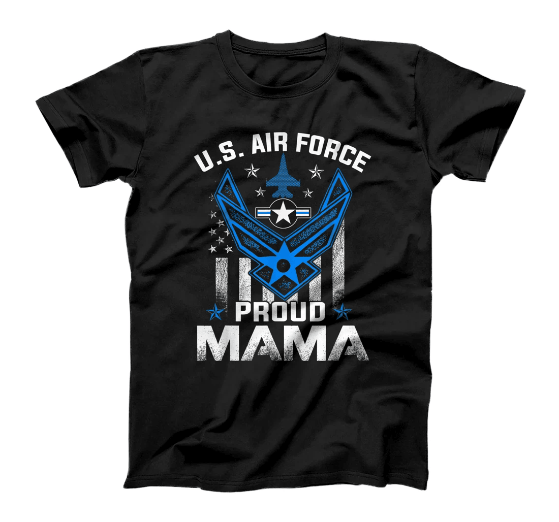 Proud Mama US Air Force American Flag T Shirt - USAF T-Shirt