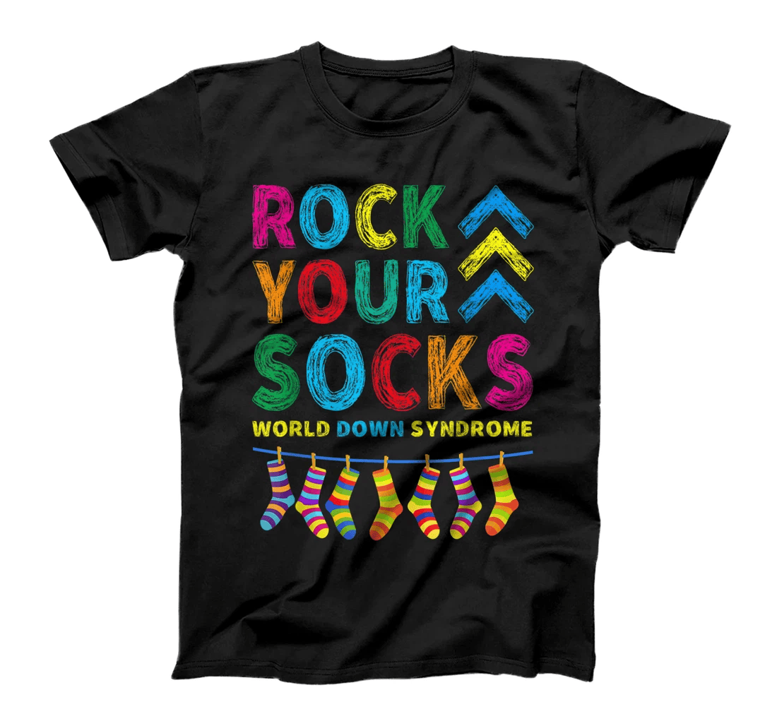 World Down Syndrome Day T Shirt Rock Your Socks Awareness T-Shirt