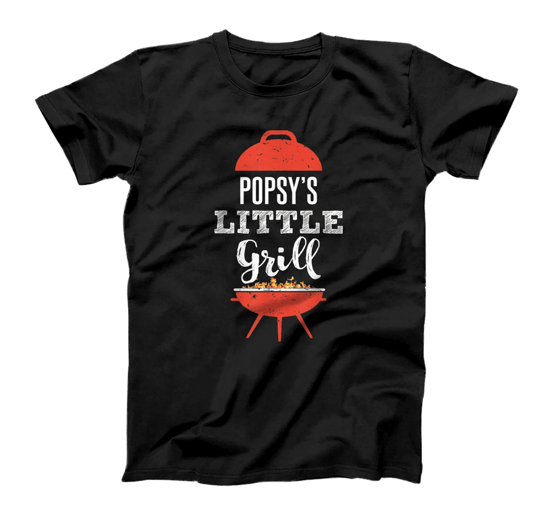 Funny BBQ Grilling Gift T-Shirt for Popsy's Little Grill T-Shirt