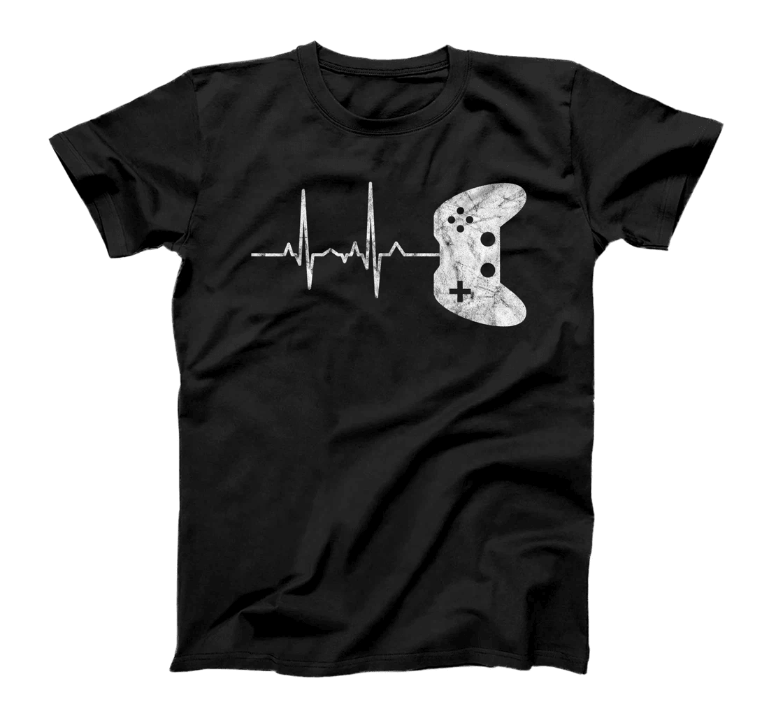 Gaming Heartbeat Video Gamer T-Shirt Mens & Kids Gift Shirt T-Shirt