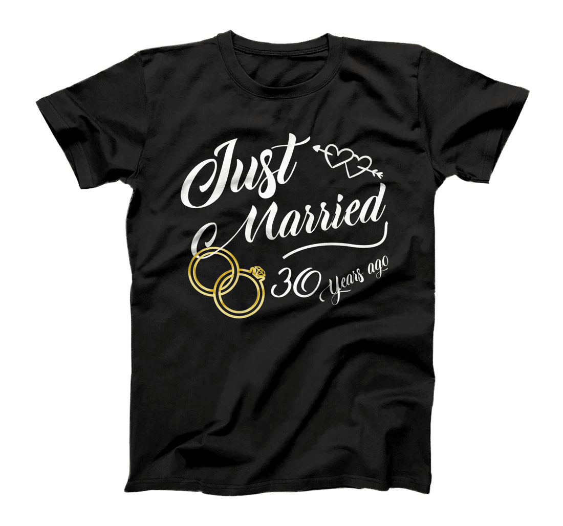 JUST MARRIED 30 YEARS AGO husband wife anniversary gift Premium T-Shirt