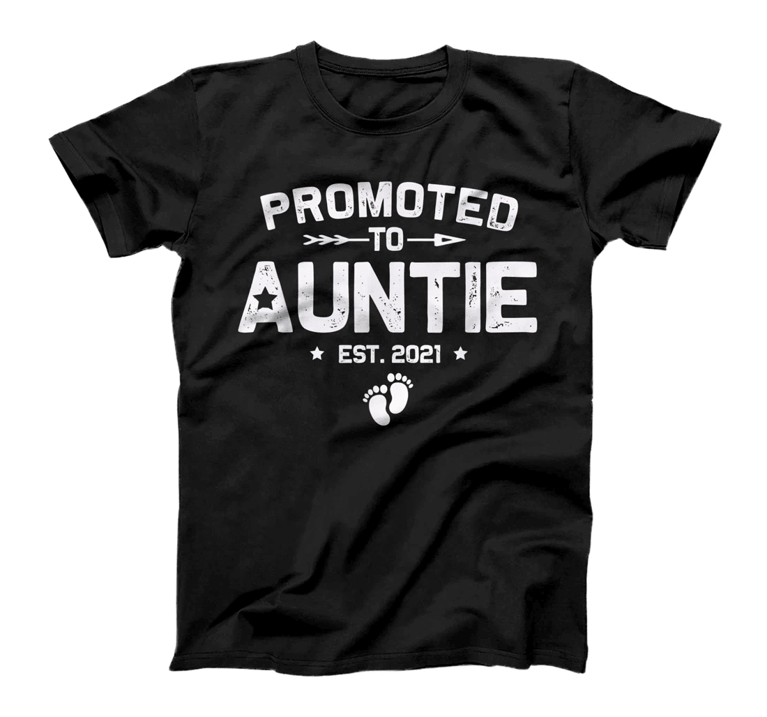 Vintage Promoted To Auntie Est 2021 New Aunt Gifts T-Shirt