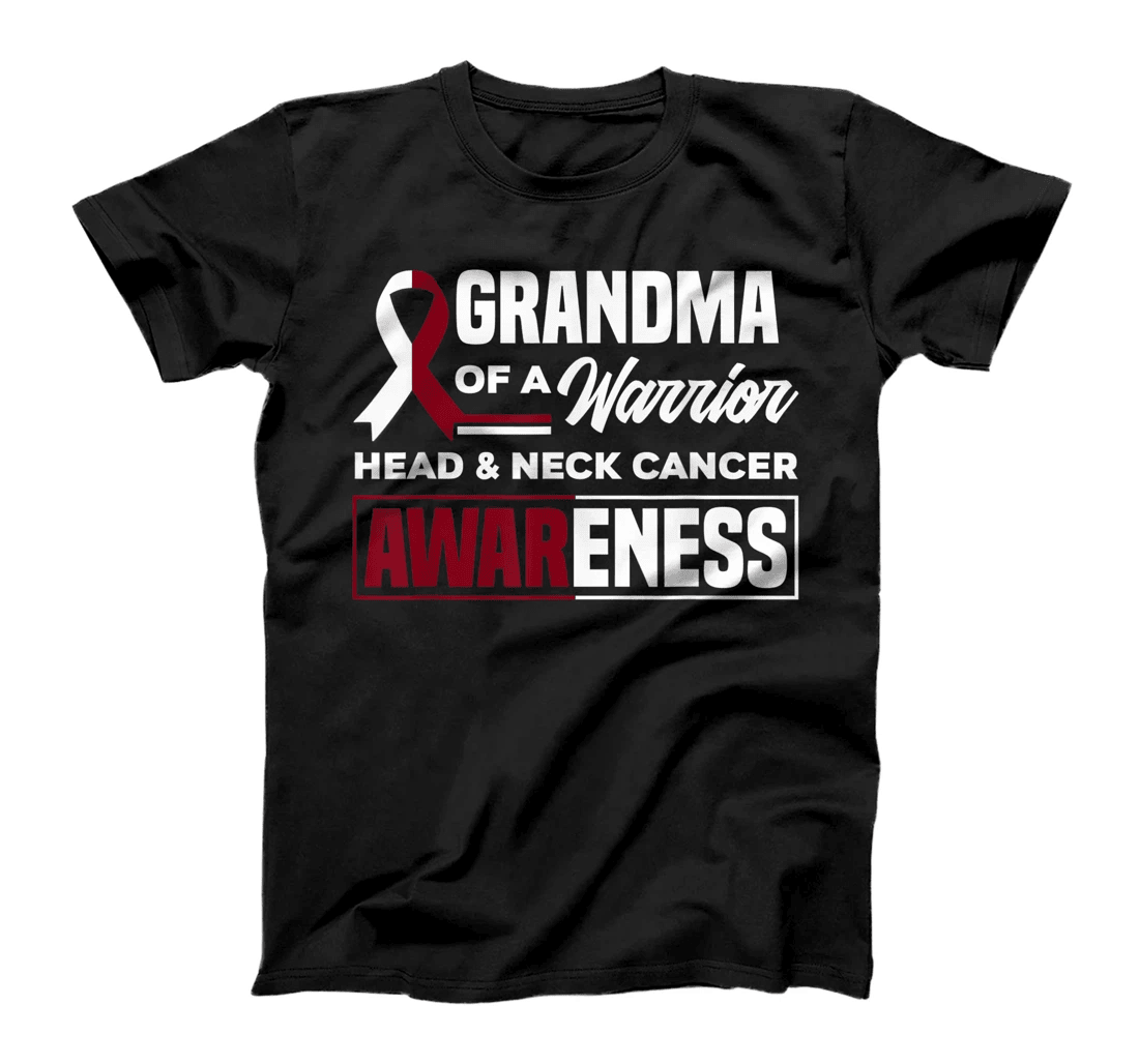 Grandma Of A Warrior Support Head & Neck Cancer Awareness T-Shirt