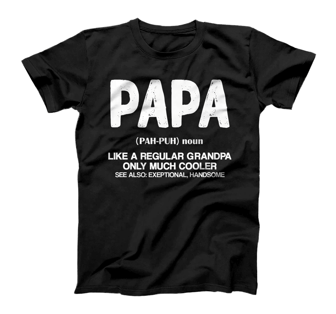 Papa Definition For Cooler Grandpa Fathers Day Grandpa dad Premium T-Shirt