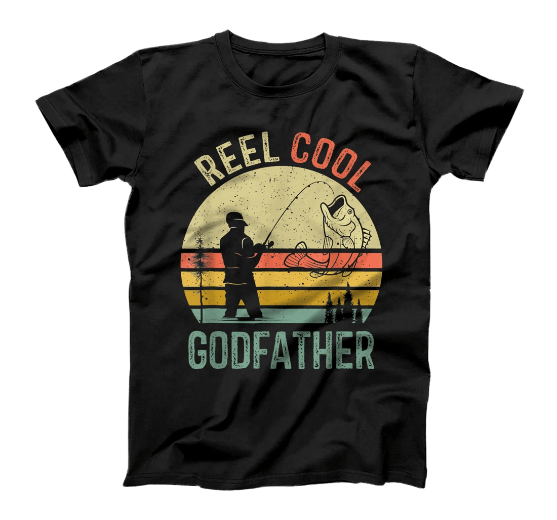 Reel Cool Godfather Fisherman Daddy Father's Day Fishing T-Shirt