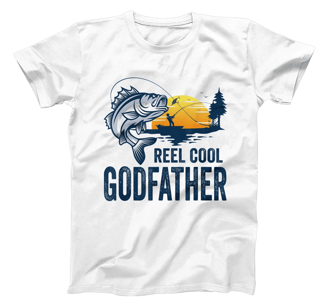 Reel Cool Godfather Fishing Dad Gifts Father's Day Fisherman T-Shirt