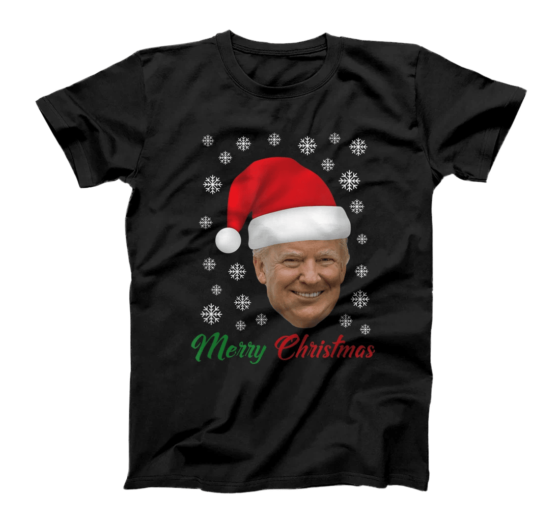 Trump Merry Christmas Pajama Santa Hat Political Gag Gift T-Shirt