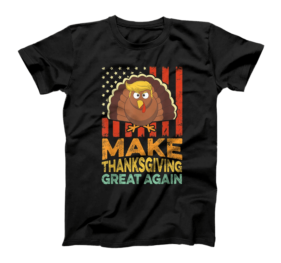 Make Thanksgiving Great Again Shirt Retro Turkey Trump T-Shirt