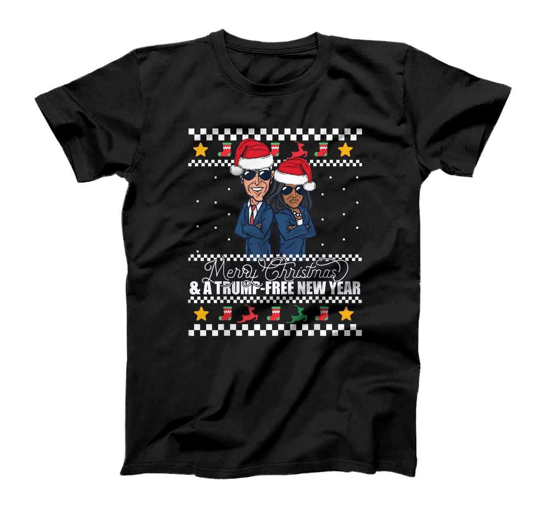 MERRY CHRISTMAS & A TRUMP-FREE NEW YEAR Ugly Xmas Sweater T-Shirt