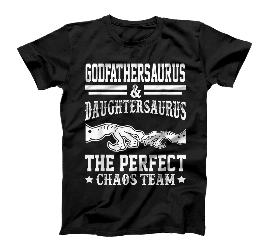 Mens Godfathersaurus And Daughtersaurus Funny Father's Day T-Shirt