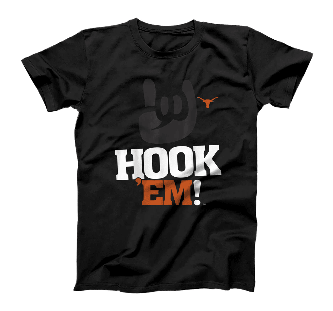 Texas Longhorns Hook 'em! #1 Dark - Apparel T-Shirt