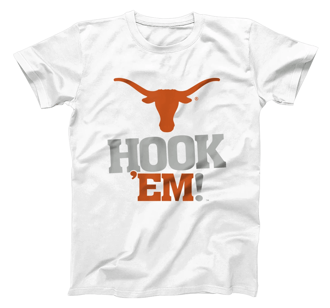 Texas Longhorns Hook 'em! #3 White - Apparel T-Shirt