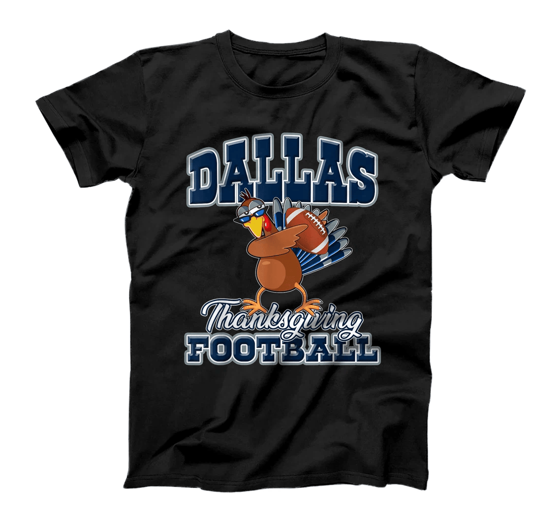 Dallas Thanksgiving Day Funny Turkey Playing Texas Football T-Shirt