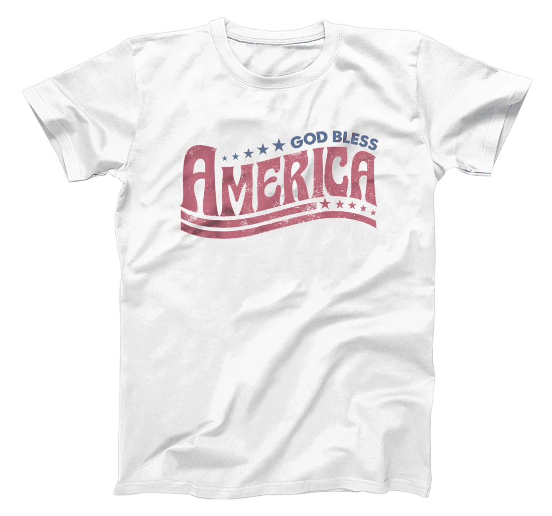 Retro Funny 4th Of July God Bless America Independence Day T-Shirt