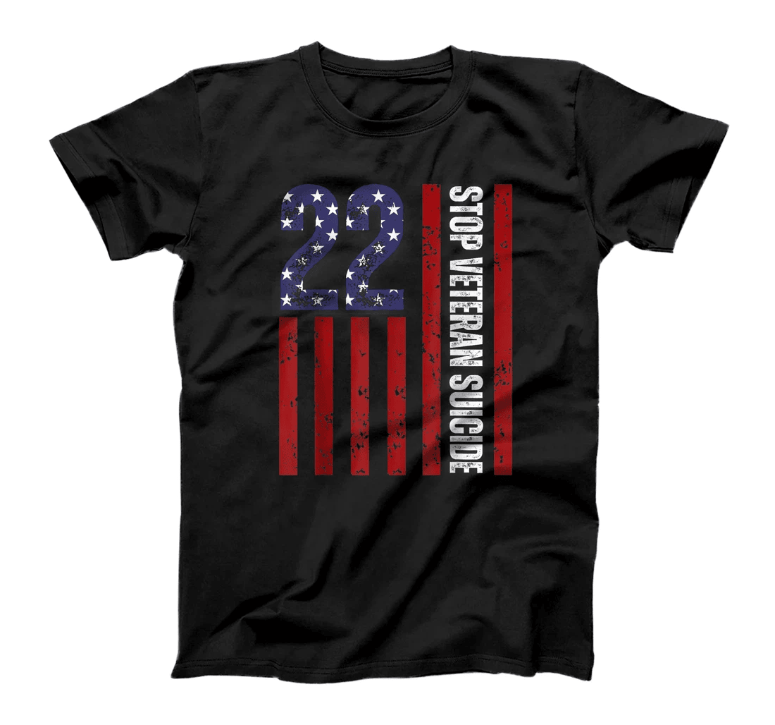 Stop Veteran Suicide Prevention Awareness 22 Veterans A Day T-Shirt