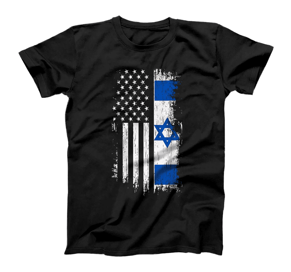 Israel Independence Star American Flag Premium T-Shirt