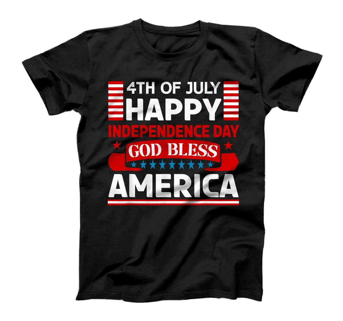 4th Of July Indepedence Day Patriotic God Bless American T-Shirt