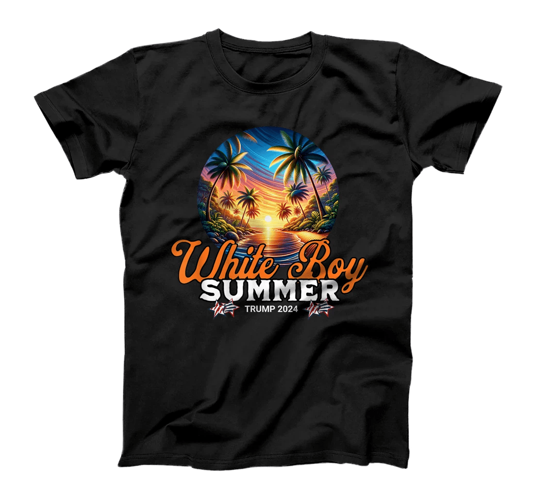 Trump 2024 White Boy Summer MAGA Support Funny Political T-Shirt