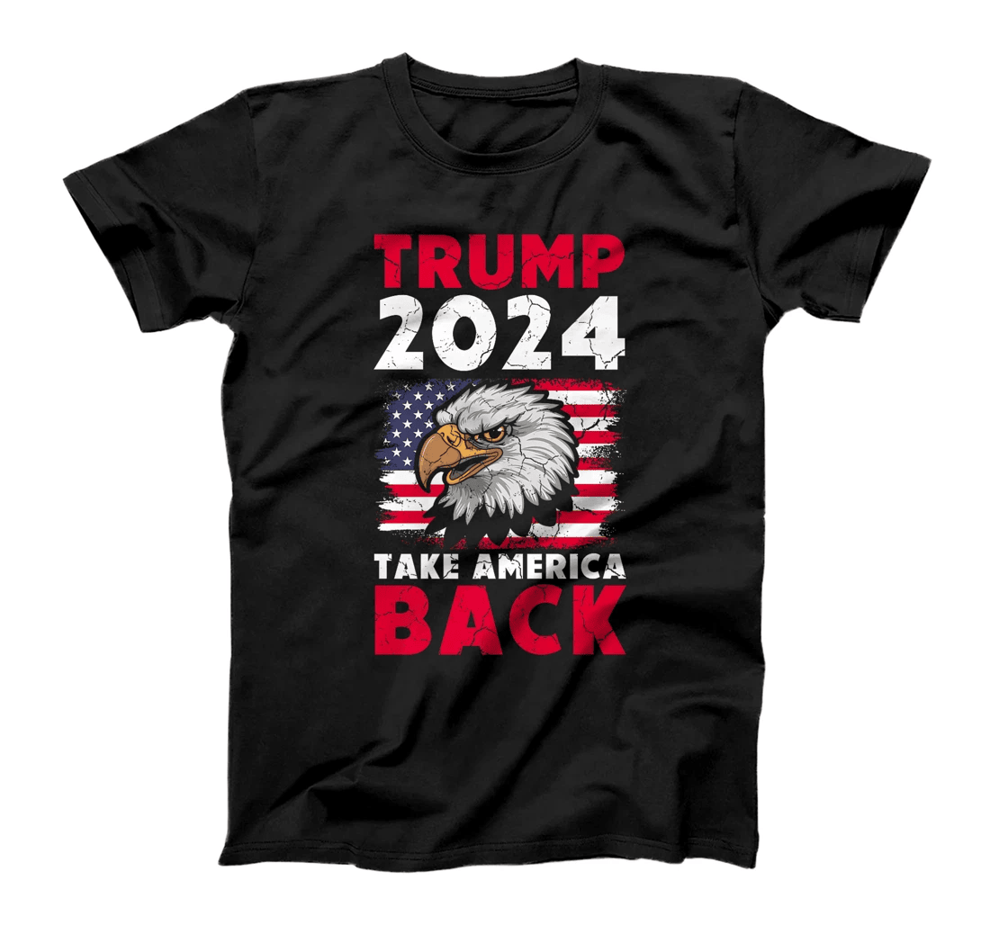 Trump 2024 Take America Back Election US Flag Eagle Politics Premium T-Shirt