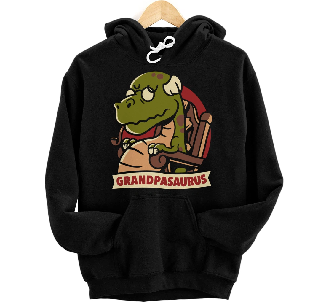 Grandpasaurus Grandpa Dinosaur Dino Lover Gift T Rex Pullover Hoodie