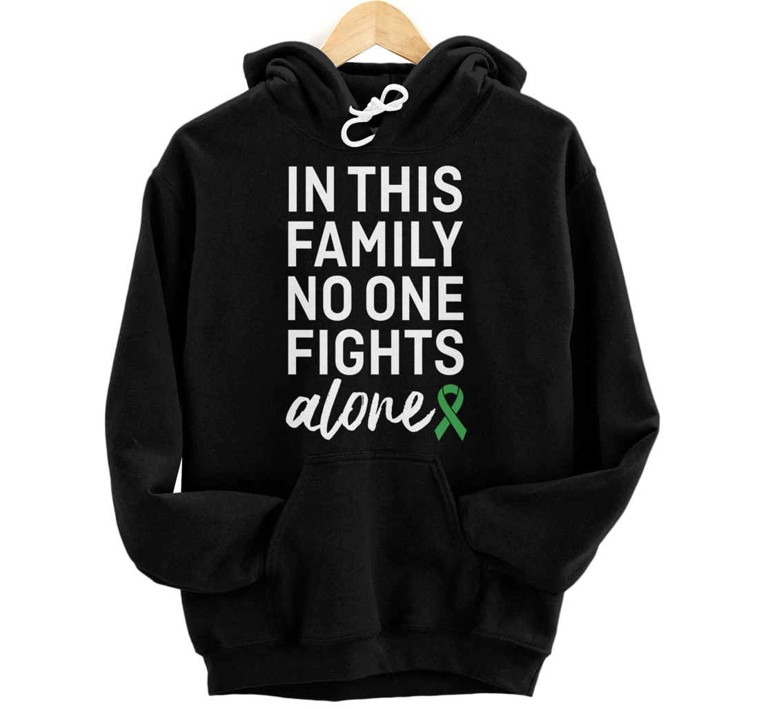 Lyme Disease Awareness Products Green Ribbon Fighter Pullover Hoodie