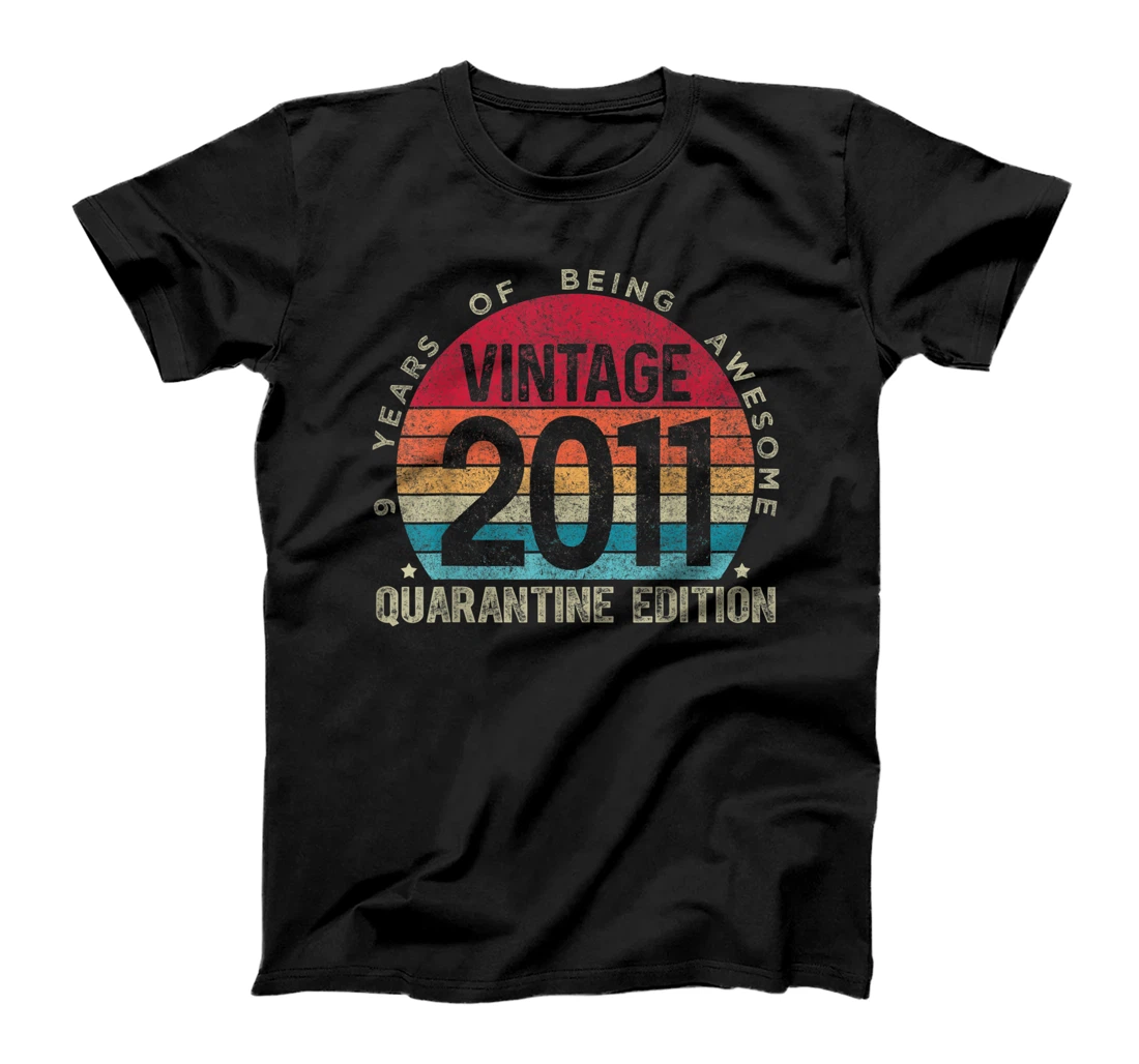 9th Birthday Retro Limited Edition 2011 Quarantine Birthday T-Shirt