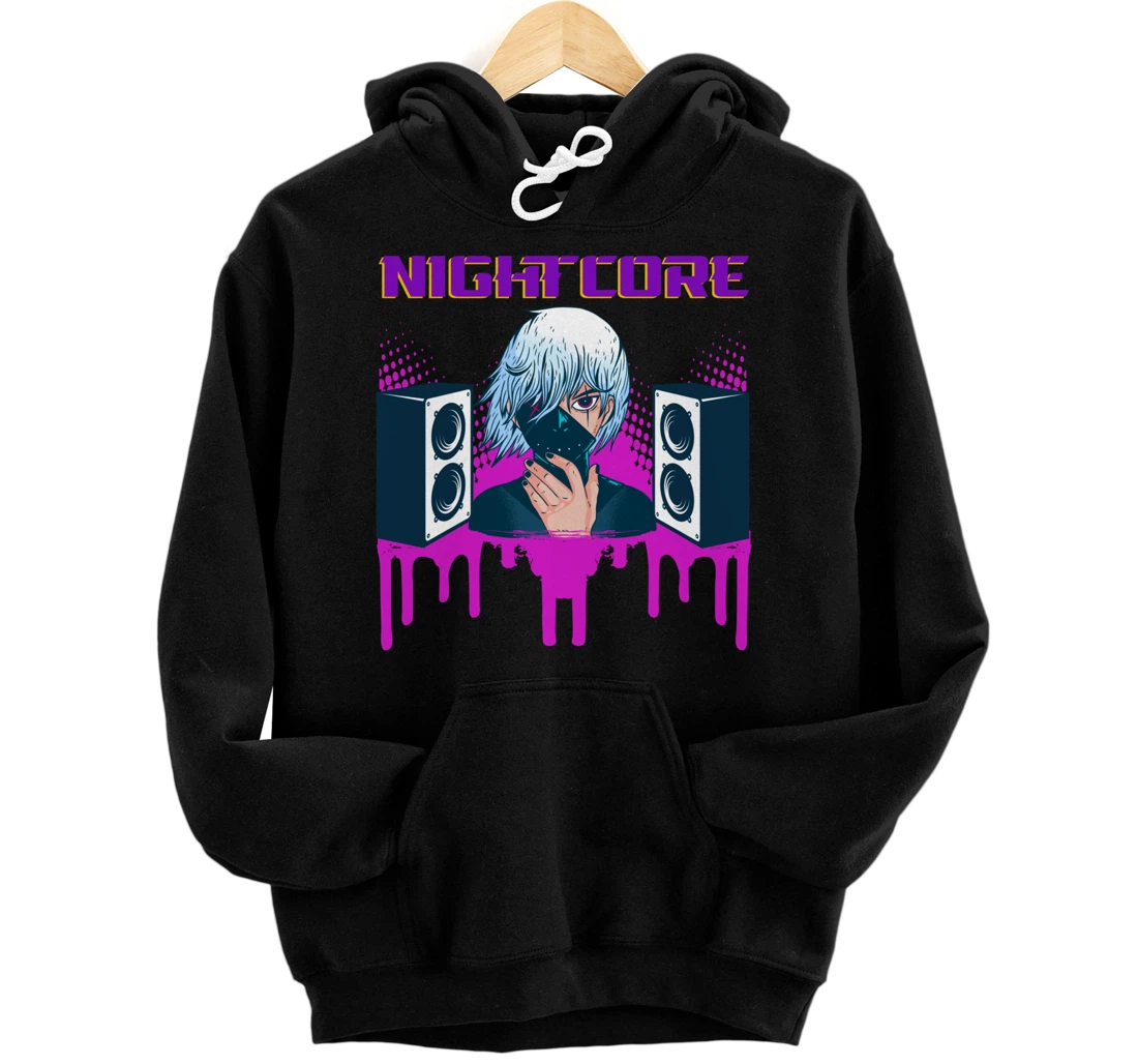 Manga nightcore music and Japanese equals love anime Pullover Hoodie