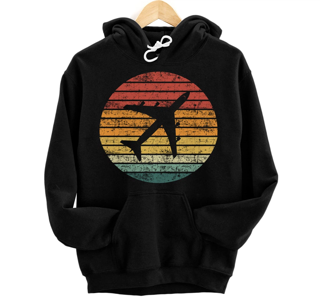 A vintage sunset airplane Pullover Hoodie