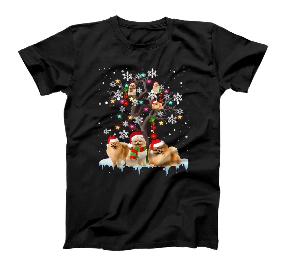 Pomeranian Christmas Tree Ornament Funny Christmas Gifts T-Shirt