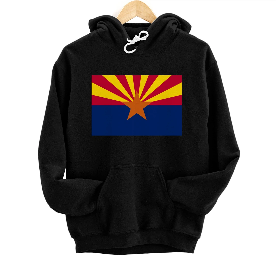 Arizona Flag Tee Vintage American USA Flag Graphic Pullover Hoodie