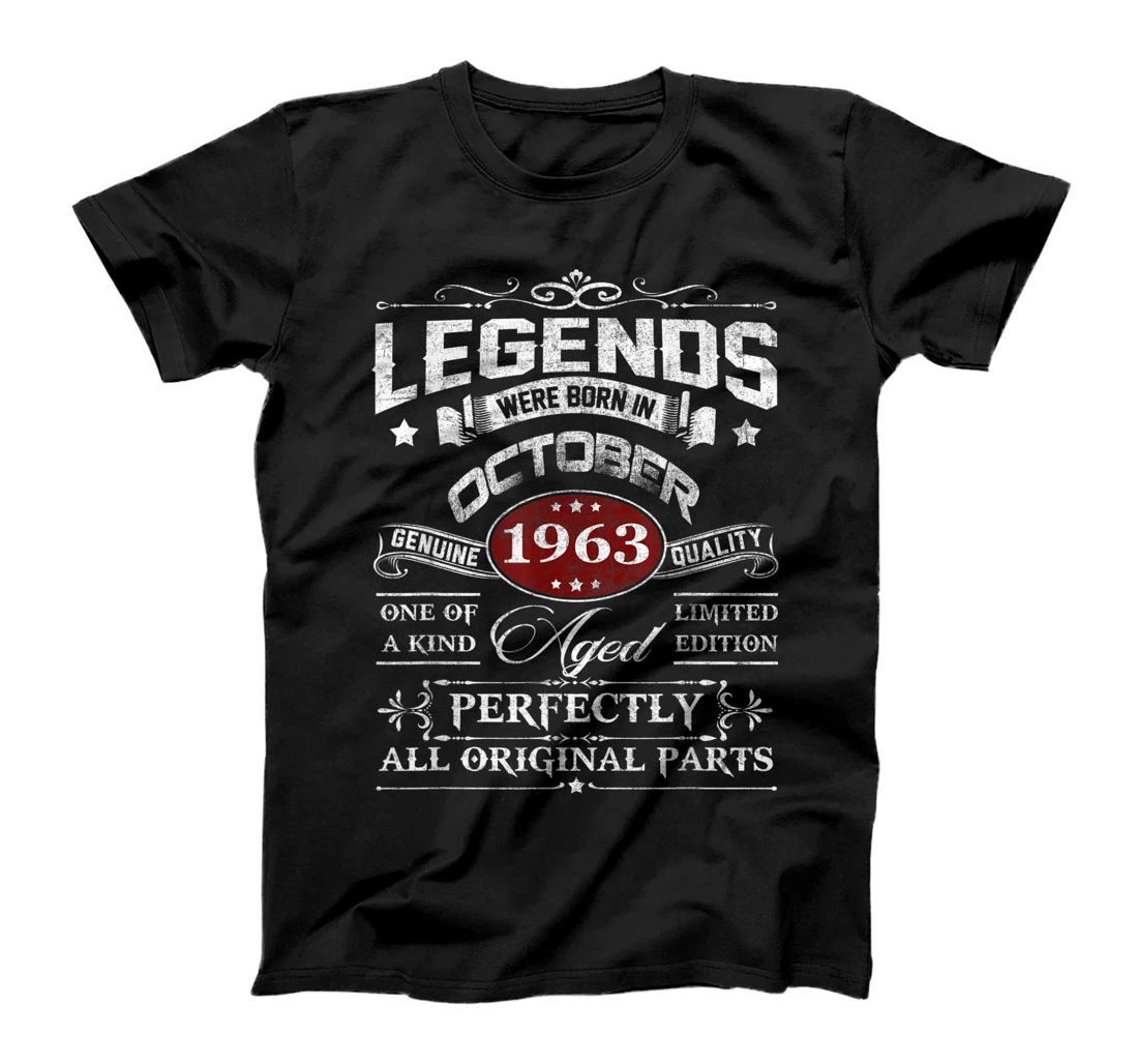 Legends Were Born in October 1963 Shirt 57th Birthday Gift T-Shirt