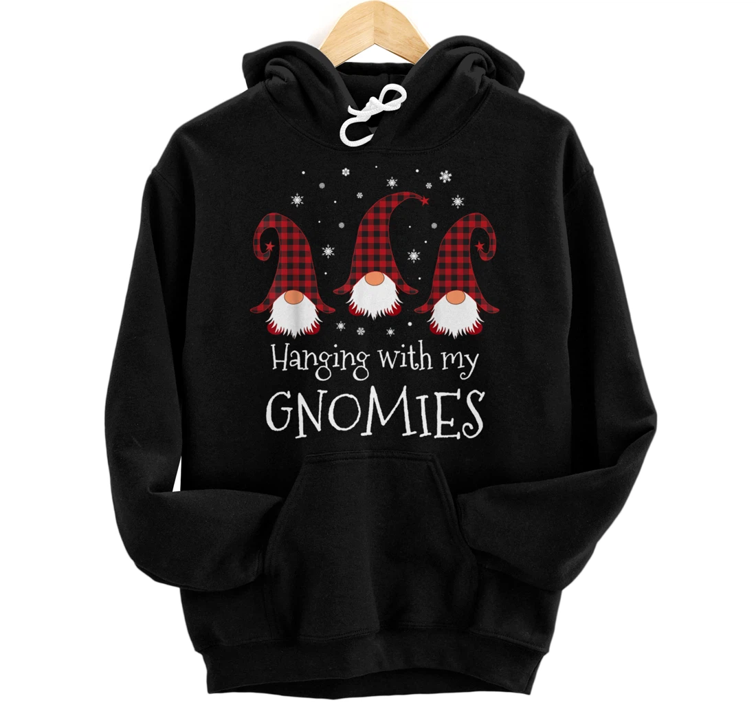 Personalized Hanging With My Gnomies Funny Garden Gnome Lover Apparel Pullover Hoodie