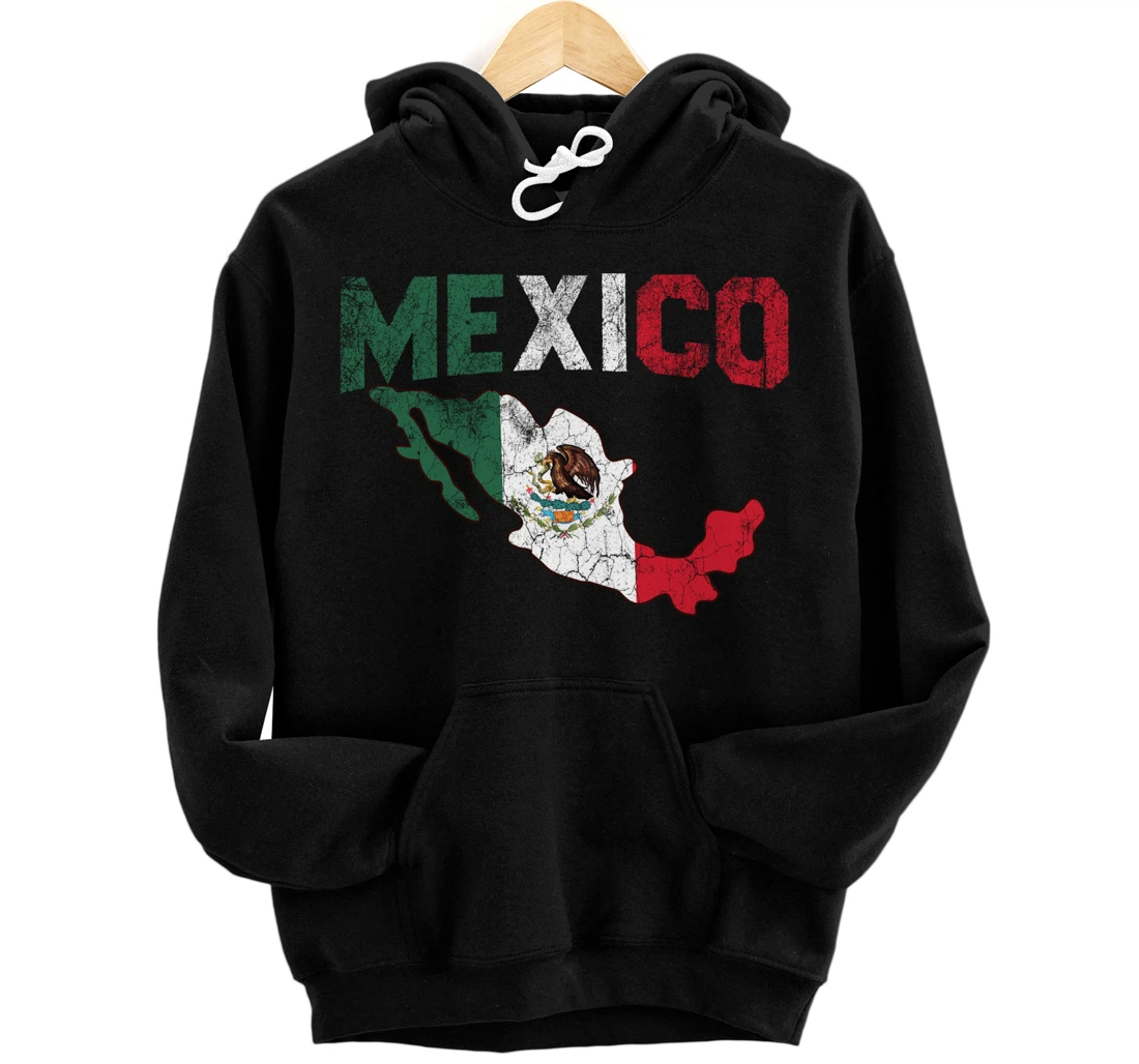 Personalized Vintage Mexico Flag Mexican, Mexican Independence Day 2023 Pullover Hoodie