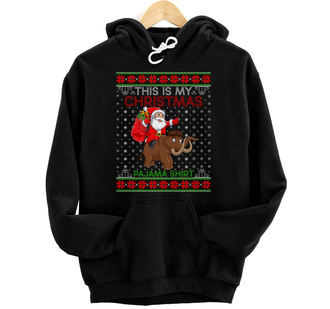 Personalized Ugly Xmas Sweater Style Santa Riding Woolly Christmas Pullover Hoodie