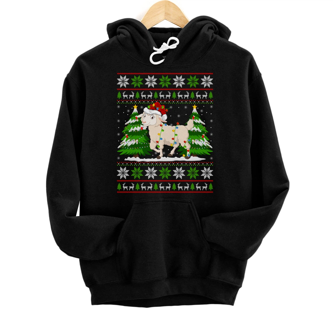 Personalized Sheep Christmas Lights Xmas Ugly Sweater Christmas Pullover Hoodie