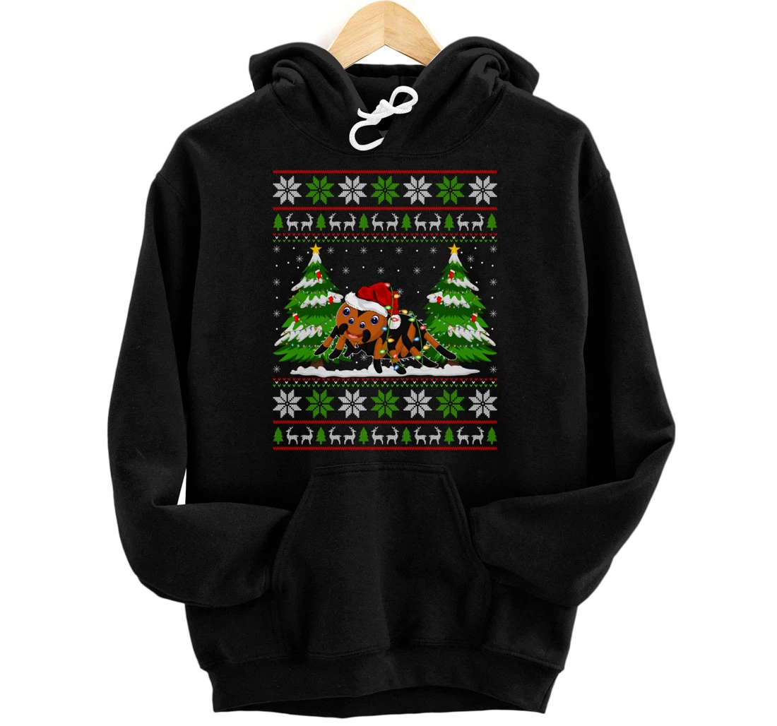 Personalized Tarantula Christmas Lights Xmas Ugly Sweater Christmas Pullover Hoodie