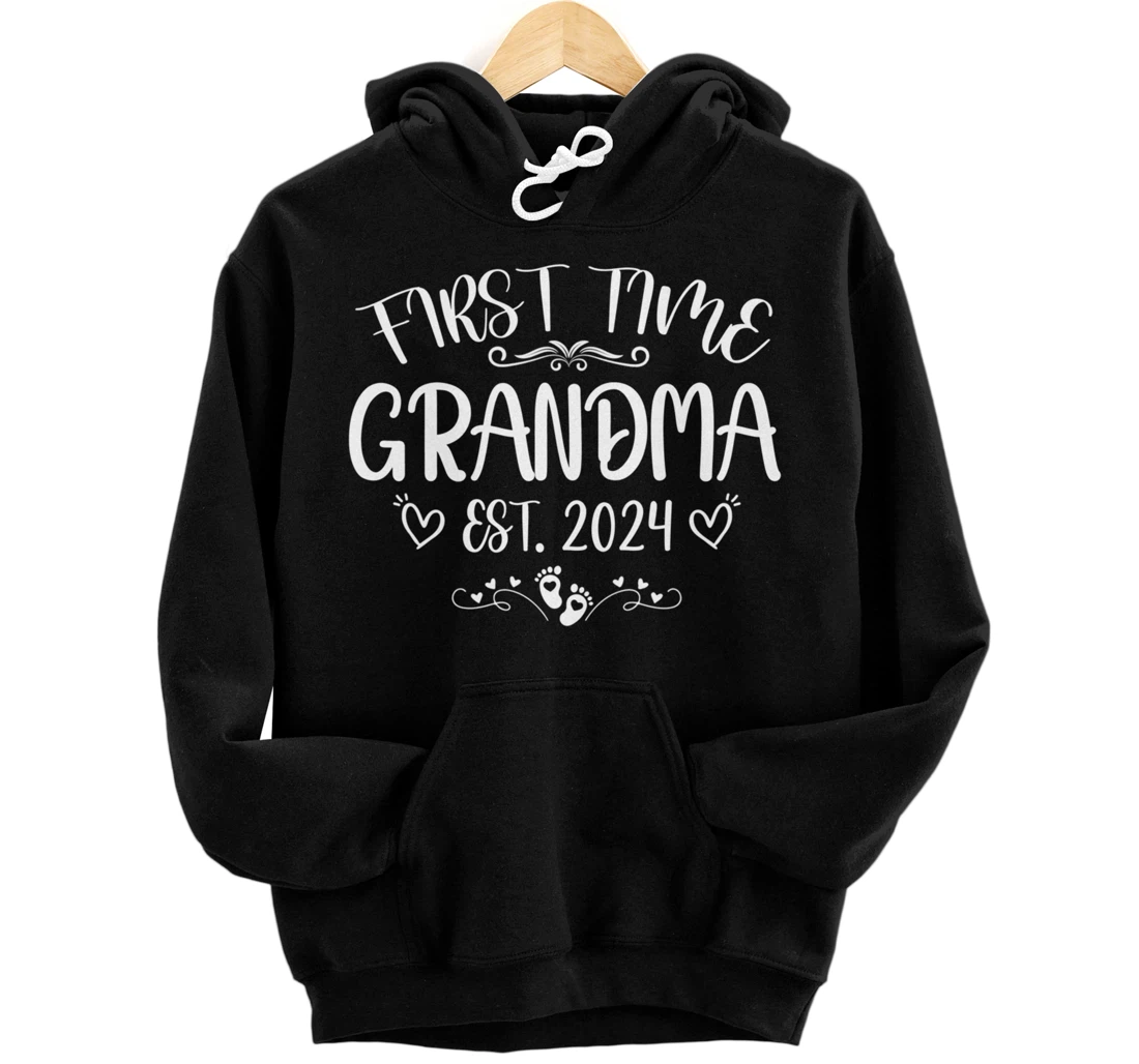 Personalized First time Grandma Est 2024 Soon to Be Mom Mother's day Pullover Hoodie