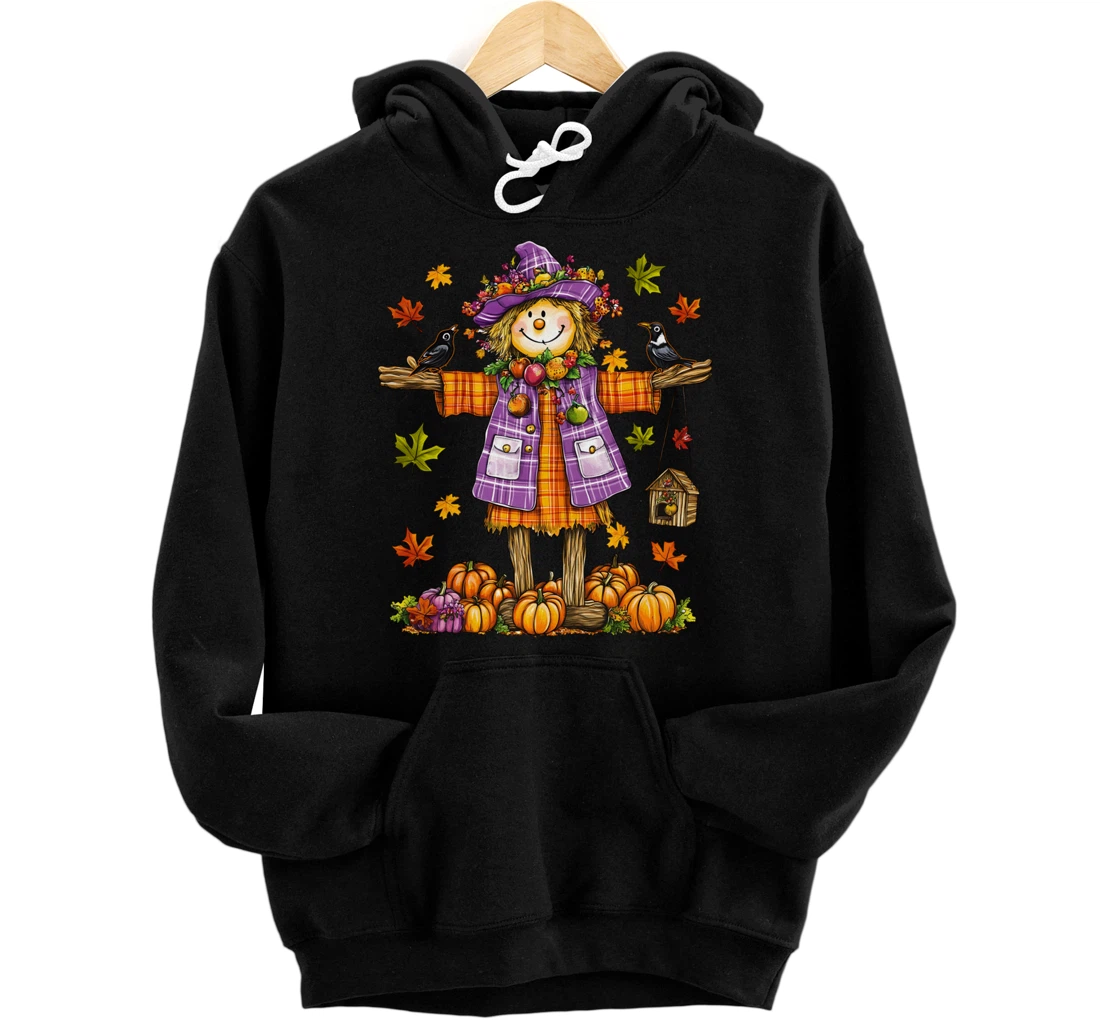 Personalized Scarecrow Autumn Fall Season Pumpkin Thanksgiving Halloween Pullover Hoodie