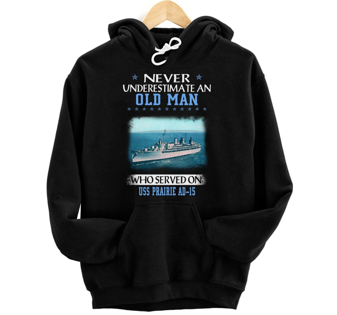 Personalized USS Prairie AD-15 Veterans Day Father Day Pullover Hoodie