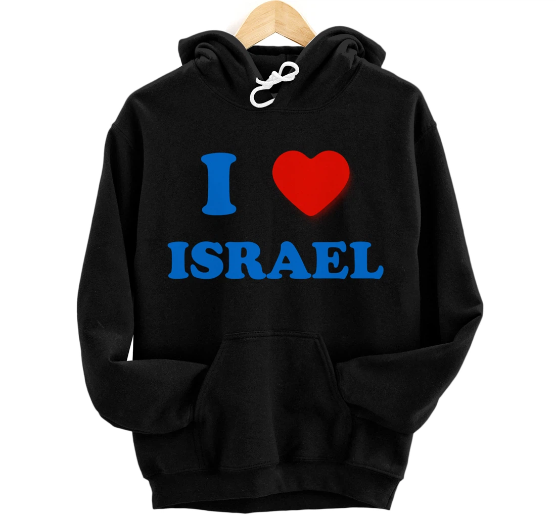 Personalized I Heart Israel I Love Israel Independence Day Star Of David Pullover Hoodie