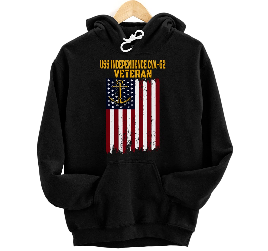 Personalized USS Independence CVA-62 CV-62 Aircraft Carrier Veteran's Day Pullover Hoodie