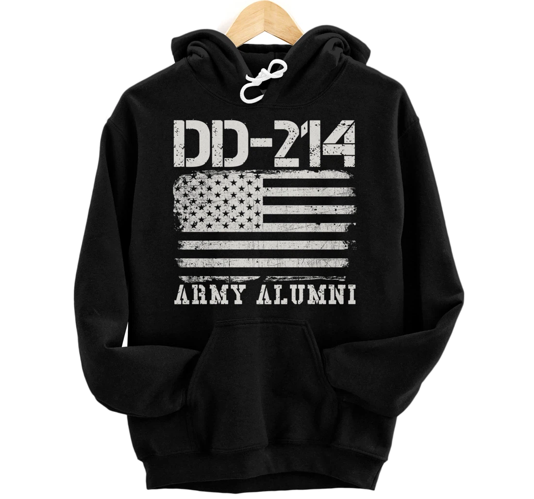 Personalized DD214 Army Alumni - Distressed Vintage HOODIE Pullover Hoodie