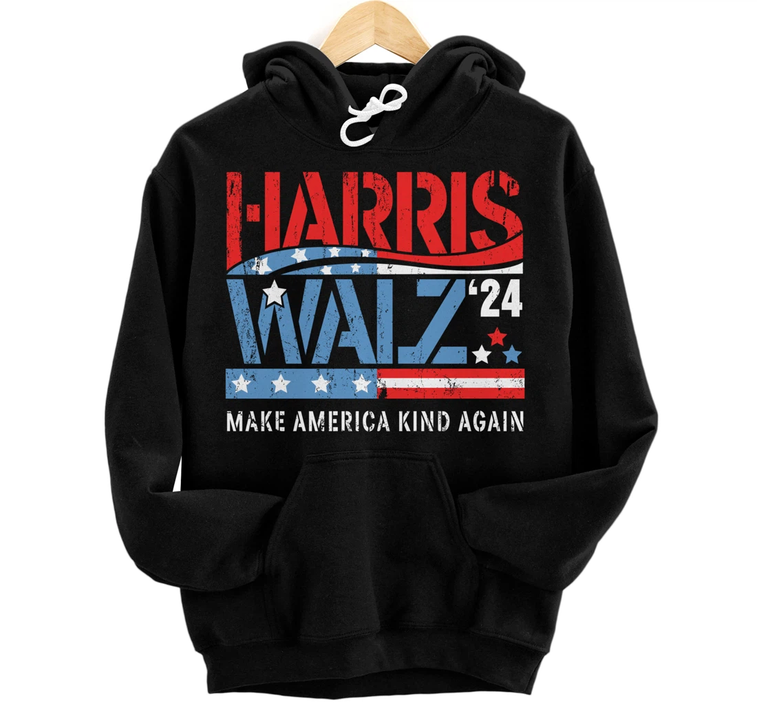 Personalized Harris Walz Waltz 2024 Quote Make America Kind Again Pullover Hoodie