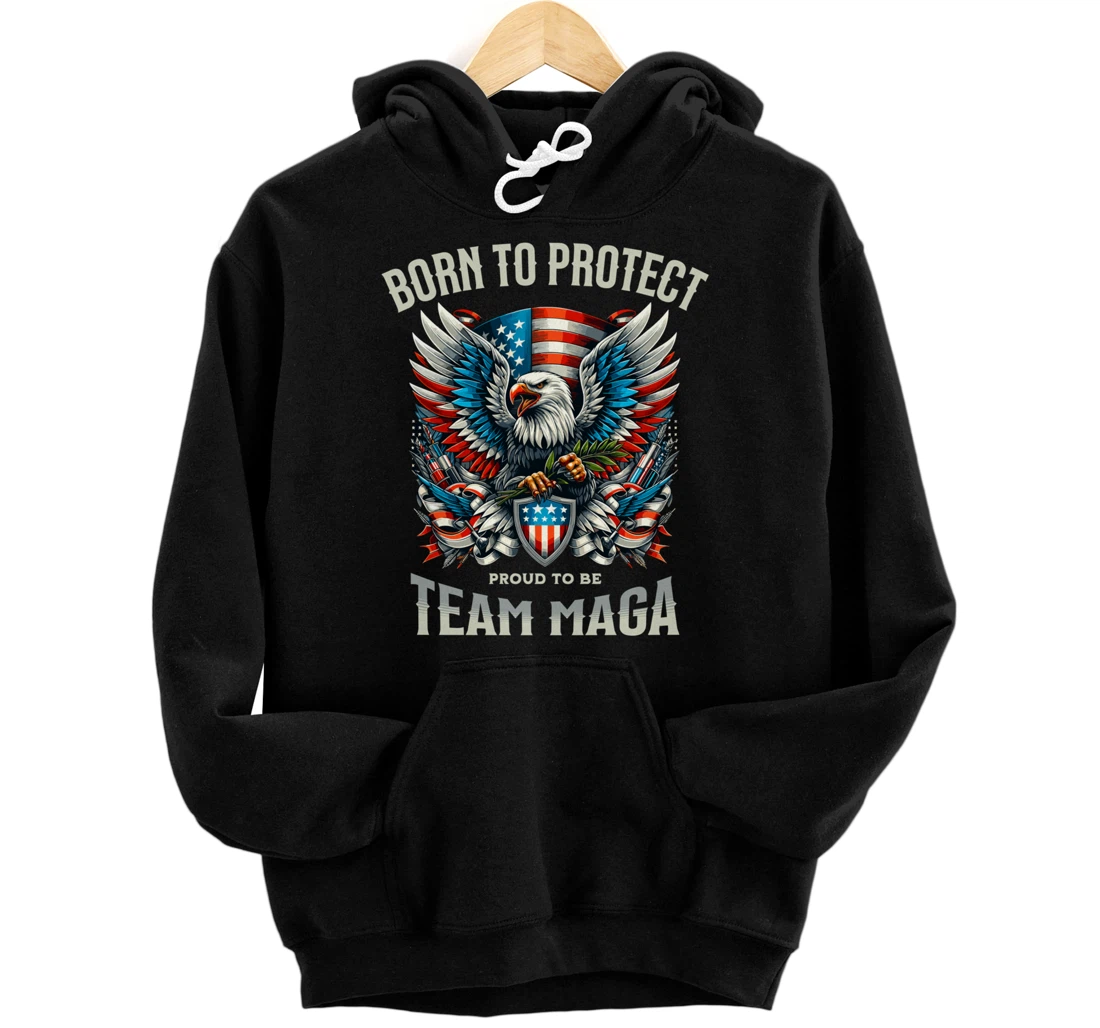 Personalized Bald Eagle Trump Take America Back, Patriotic Design Pullover Hoodie