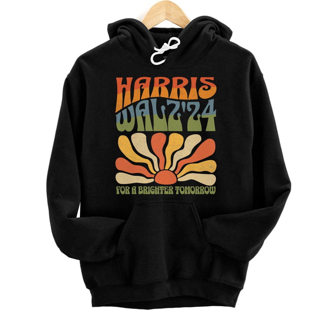 Personalized Harris Waltz 2024 Election Kamala Harris Tim Waltz (On Back) Pullover Hoodie