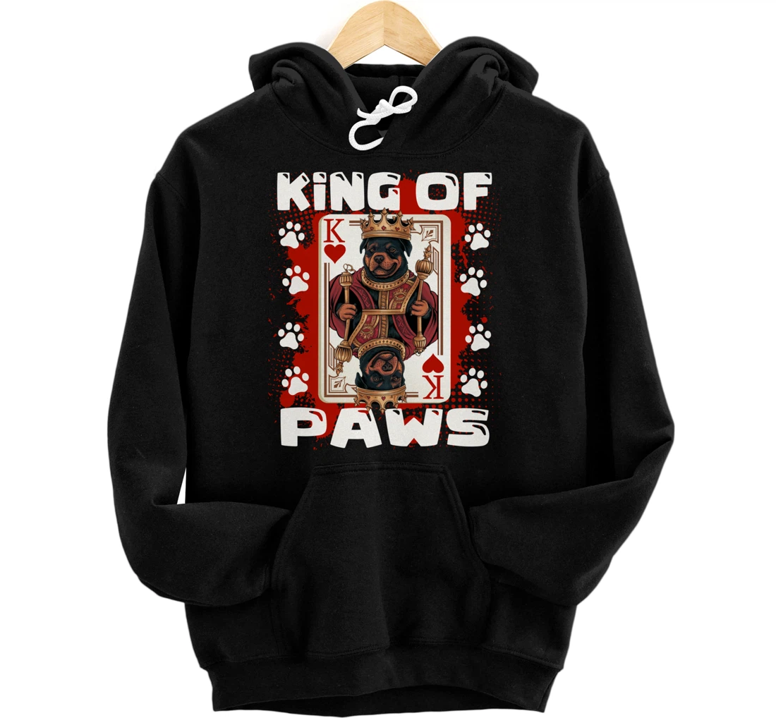 Personalized Rottweiler King of Paws & King of hearts Rottweiler owner Pullover Hoodie