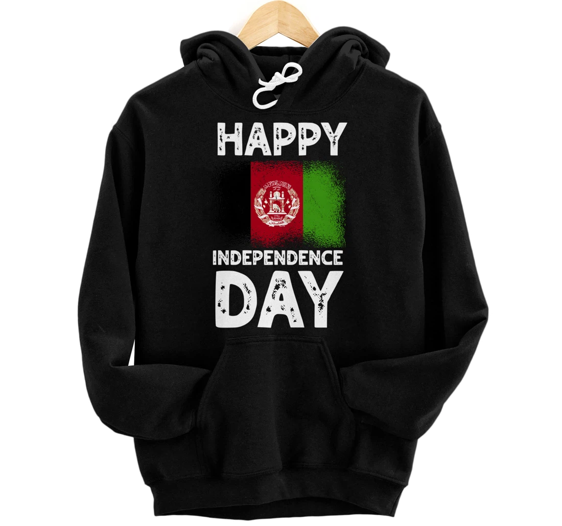 Personalized Happy Independence Day Afghanistan National Day Afghan Flag Pullover Hoodie